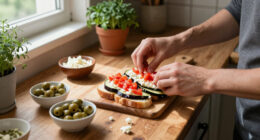 Friselle Con Pomodoro, Melanzane, Ricotta Affumicata E Olive