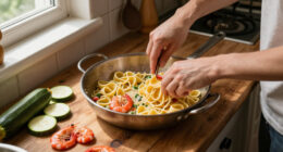 Fusilloni Con Gamberi Rossi E Zucchine