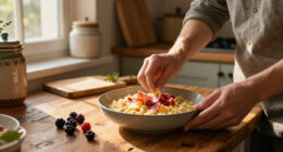 Orzotto Al Formaggio, Speck E Frutti Di Bosco