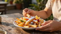 Patatine Fritte Con Zucchero E Frutta