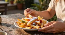 Patatine Fritte Con Zucchero E Frutta