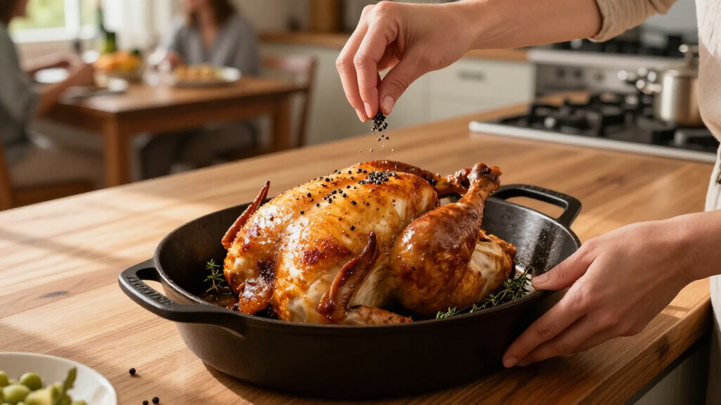 This Whole Roast Chicken Au Poivre Is Dinner Party Gold