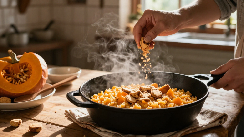 Pumpkin Risotto With Amaretti Crumble: Sweet Meets Savory, Lombardy Style